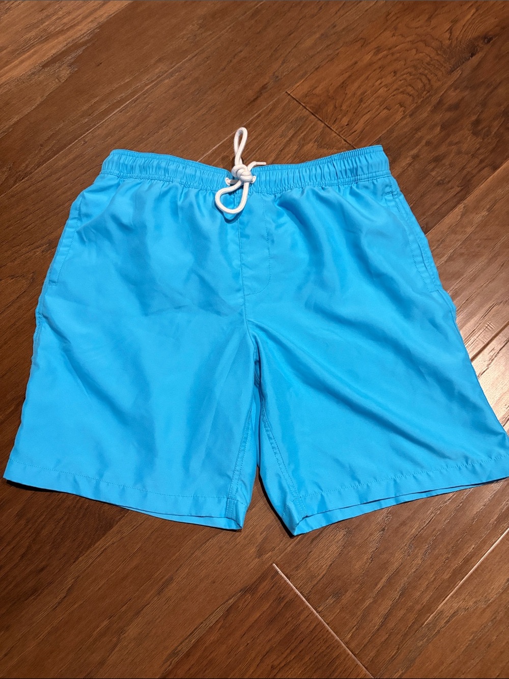 Amazon Essentials Bright Blue Swim Shorts with White Drawstring